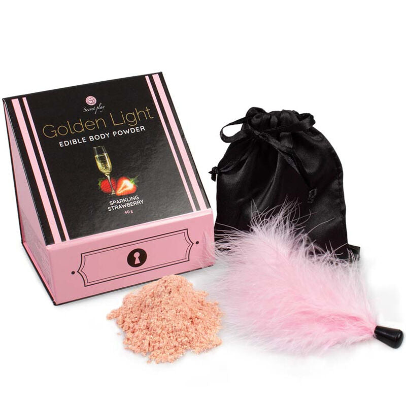 SECRETPLAY - GOLDEN LIGHT KIT POUDRE COMESTIBLE ET PLUME
