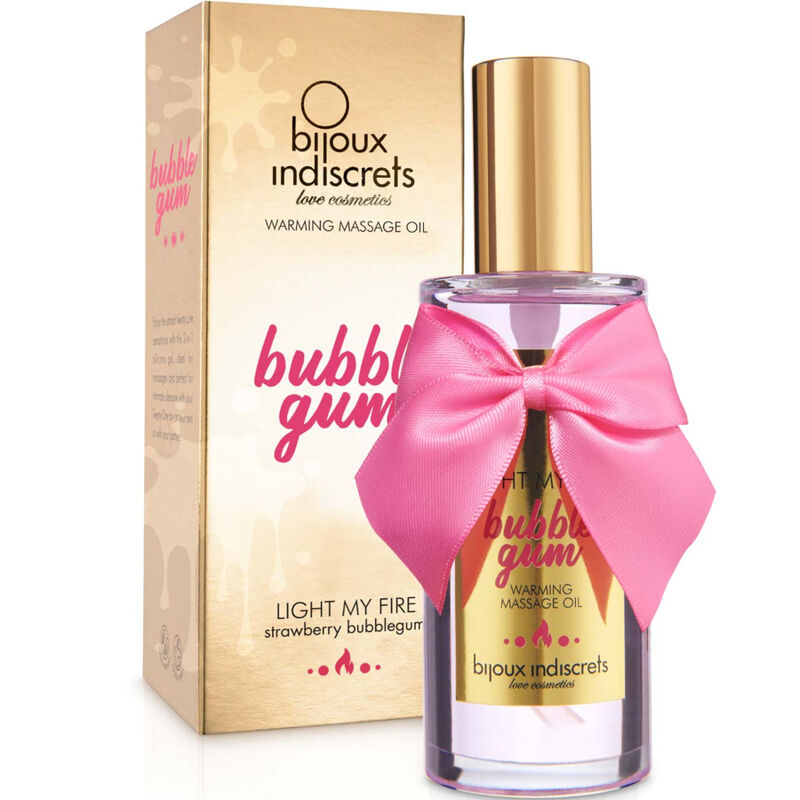 BIJOUX INDISCRETS - HUILE DE MASSAGE LIGHT MY FIRE EFFET CHALEUR SAVEUR GOMME