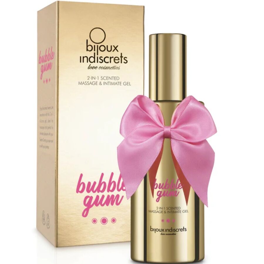BIJOUX INDISCRETS - GEL DE MASSAGE ET INTIME PARFUMÃ 2 EN 1 Ã LA BULLE GUM 100 ML